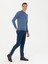 Erkek Koyu Mavi Slim Fit Çeyrek Balıkçı Yaka Triko Kazak 50276521-VR032 4