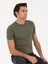 Erkek Haki Slim Fit Bisiklet Yaka Triko T-shirt 50249549-VR027 1