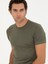Erkek Haki Slim Fit Bisiklet Yaka Triko T-shirt 50249549-VR027 2