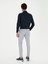 Erkek Açık Mavi Slim Fit Beli Bağcıklı Kanvas Pantolon 50289151-VR003 4