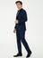 Erkek Lacivert Slim Fit Smokin Damatlık 50232899-VR033 1