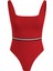 Kırmızı Kadın Mayo Square Neck One Pıec, Xlg UW0UW0529 1