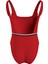 Kırmızı Kadın Mayo Square Neck One Pıec, Xlg UW0UW0529 4