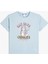 Baskılı Mavi Kız Çocuk T-Shirt 4SKG10525AK 1