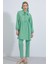 Kadın Mint Örme Pantolon Tunik Alt Üst Takım 6654 2