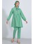 Kadın Mint Örme Pantolon Tunik Alt Üst Takım 6654 3