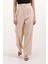 Kadın Bej Yüksek Bel Kumaş Pantolon 6612 1