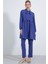 Kadın Indigo Örme Pantolon Tunik Alt Üst Takım 6654 3