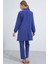 Kadın Indigo Örme Pantolon Tunik Alt Üst Takım 6654 5