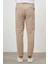 Erkek Bej Poliviskon Trend Ipli Jogger Slim Fit Spor Pantolon 4
