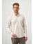 Erkek Kremrengi Slim Fit Düğmeli Yaka Gömlek 1