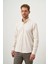 Erkek Kremrengi Slim Fit Düğmeli Yaka Gömlek 3