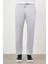 Erkek Gri Poliviskon Trend Ipli Jogger Slim Fit Spor Pantolon 1