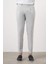 Erkek Gri Poliviskon Trend Pileli Slim Fit Spor Pantolon 1