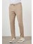 Erkek Bej Poliviskon Trend Ipli Jogger Slim Fit Spor Pantolon 3