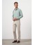 Erkek Bej Poliviskon Trend Pileli Slim Fit Spor Pantolon 4