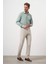 Erkek Bej Poliviskon Trend Pileli Slim Fit Spor Pantolon 5