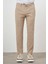 Erkek Bej Poliviskon Trend Ipli Jogger Slim Fit Spor Pantolon 1