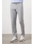 Erkek Gri Poliviskon Trend Ipli Jogger Slim Fit Spor Pantolon 2