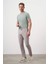Erkek Taş Polyester Ipli Jogger Slim Fit Pantolon 5