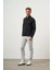 Erkek Siyah Slim Fit Düğmeli Yaka Gömlek 2