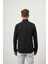 Erkek Siyah Slim Fit Düğmeli Yaka Gömlek 5