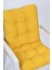 Candy Sarı Pofidik Arkalıklı Sandalye Minderi Özel Dikişli Bağcıklı 43X88 cm 2