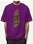 Punıx Büyük Beden Erkek Battal Japon Tıger Baskılı Mor Renk Yazlık Tarz T-Shırt 1
