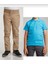 Unisex Çocuk Ribana Bel Bej Okul Pantolon +Kısa Kol Pamuk Polo Yaka T-Shırt 1