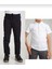Unisex Çocuk Ribana Bel Lacivert Okul Pantolon +Kısa Kol Pamuk Polo Yaka T-Shırt 1