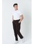 Erkek Comfort Fıt Normal Bel Düz Paça Yan Cepli Esnek Gabardin Dokuma Chıno Pantolon Kahverengi 2