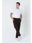 Erkek Comfort Fıt Normal Bel Düz Paça Yan Cepli Esnek Gabardin Dokuma Chıno Pantolon Kahverengi 3