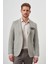 Erkek Çağla Yeşili Dokuma Slim Fit Torba Cep Mono Yaka Spor Ceket 2