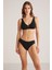 Çıkarılabilir Kaplı Edrev Düz Renk Toparlayıcı Üçgen Bikini Takımı 4