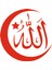 Allah Yazı Oto Sticker (17X17 Cm) 1