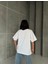 Oversize Rej Basic Beyaz Rahat T-Shirt 3