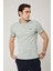 Triko Yaka Fermuarlı Polo Yeşil Erkek Tshirt 3
