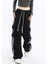 Yıldız Desenli Baggy Unisex Siyah Pantolon Eşofman 4