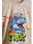 Krem T-Rex Baskılı Yazılı Erkek Çocuk Şortlu Takım 18709 2