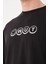 Erkek Bisiklet Yaka Baskı Detaylı Oversize T-Shirt 3
