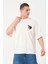Erkek Bisiklet Yaka Baskılı Oversize T-Shirt 1