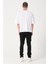 Erkek Bisiklet Yaka Baskılı Oversize T-Shirt 5