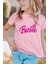 Kız Çocuk Pamuk Çiçekli Barbie Çocuk T-Shirt 3