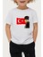 Çocuk Pamuk Bayrağımız ve Atamız Beyaz Siyah Çocuk T-Shirt 4