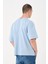 Erkek Bisiklet Yaka Göğüs Baskı Detaylı Oversize T-Shirt 3