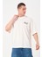 Owut Collection Erkek  Bisiklet Yaka Göğüs Baskı Detaylı Oversize T-Shirt 4