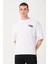 Erkek Bisiklet Yaka Baskı Detaylı Oversize T-Shirt 1