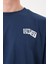 Erkek Bisiklet Yaka Baskı Detaylı Oversize T-Shirt 5