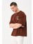 Erkek Bisiklet Yaka Göğüs Baskı Detaylı Oversize T-Shirt 2