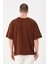 Erkek Bisiklet Yaka Göğüs Baskı Detaylı Oversize T-Shirt 3
